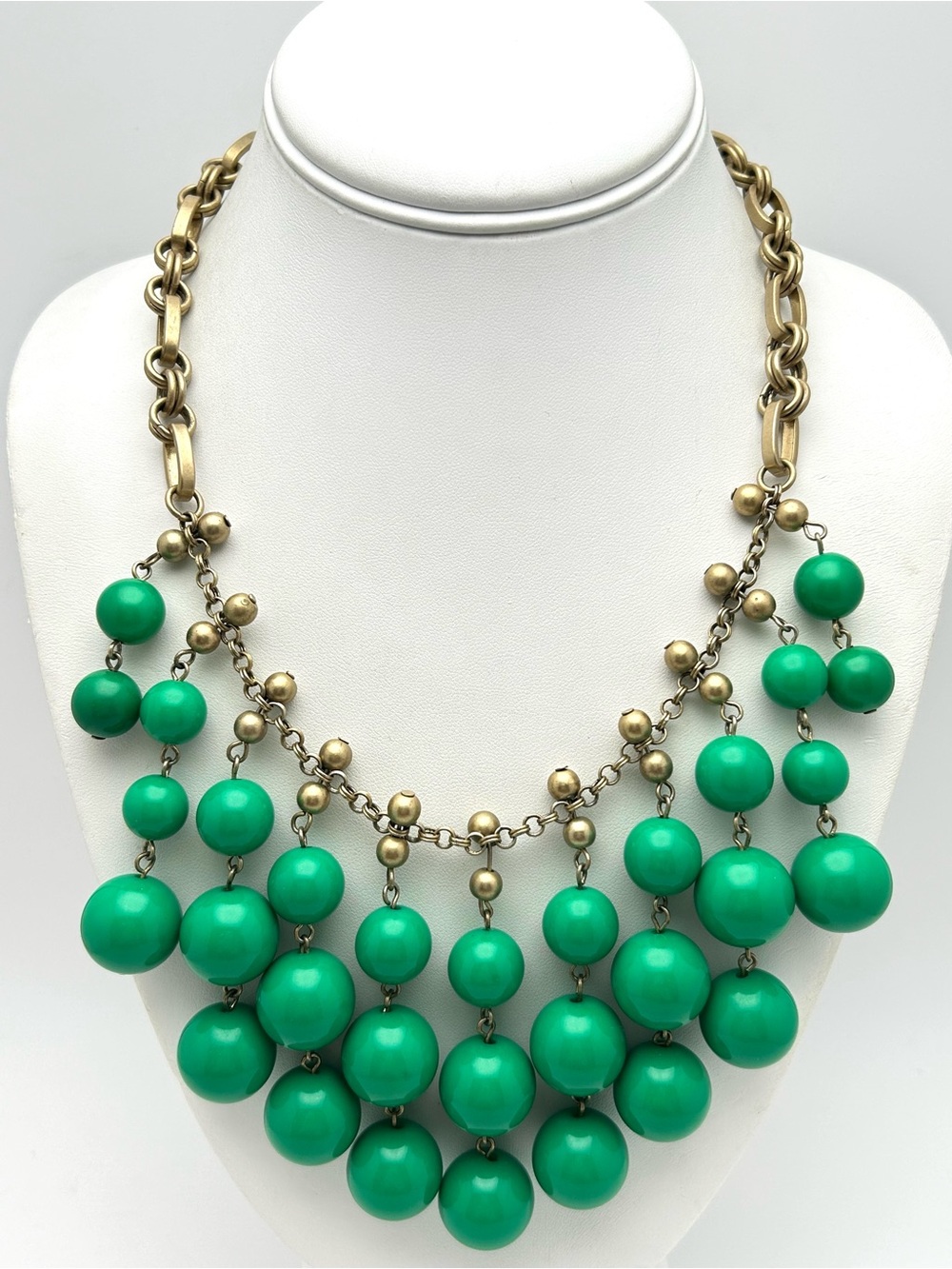Stella & Dot Jolie Green Beaded Necklace
